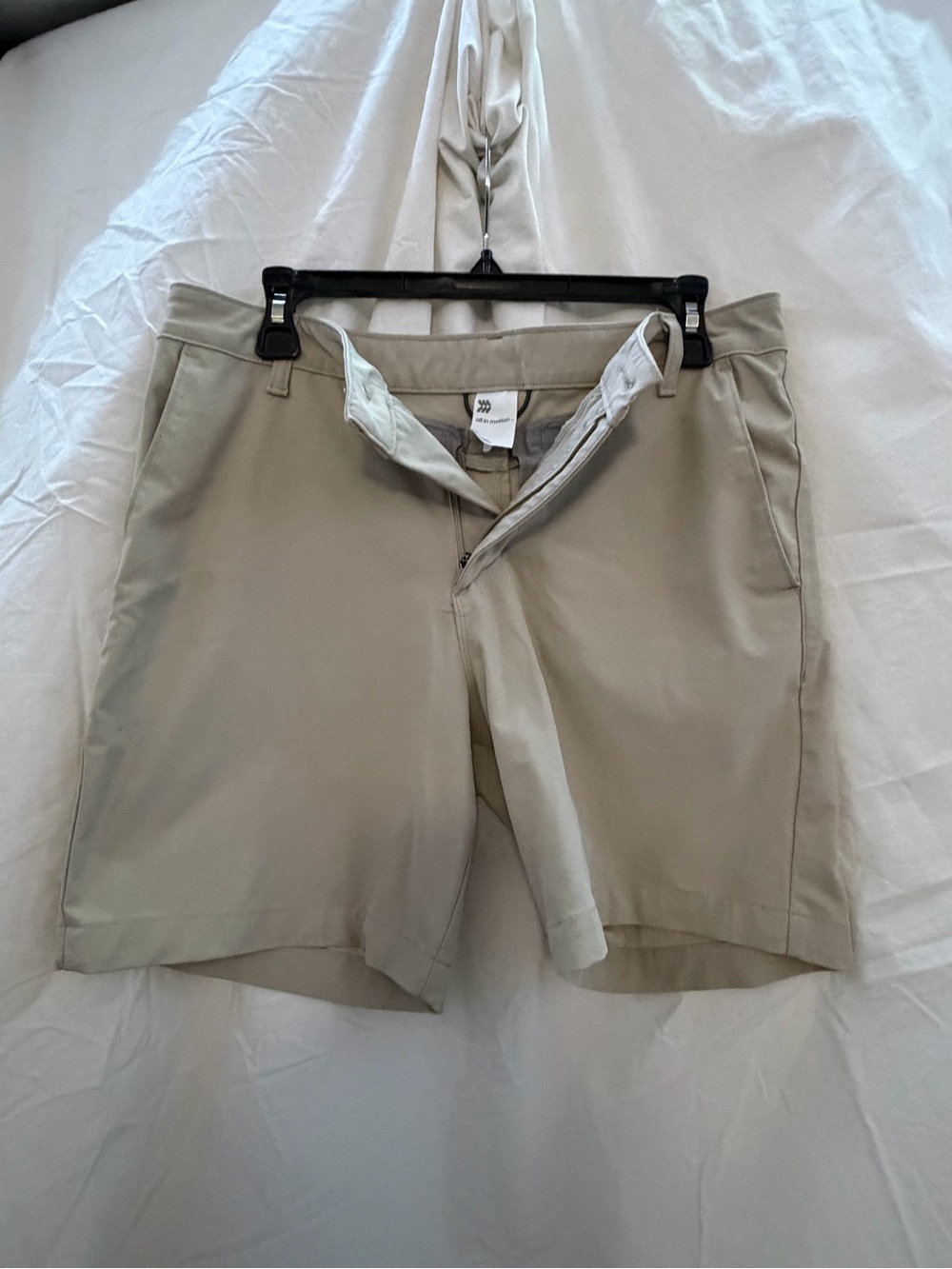 all in motion Men's Flat-Front Khaki Shorts